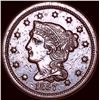 Image 1 : 1857 Braided Hair Large Cent CLOSELY UNCIRCULATED