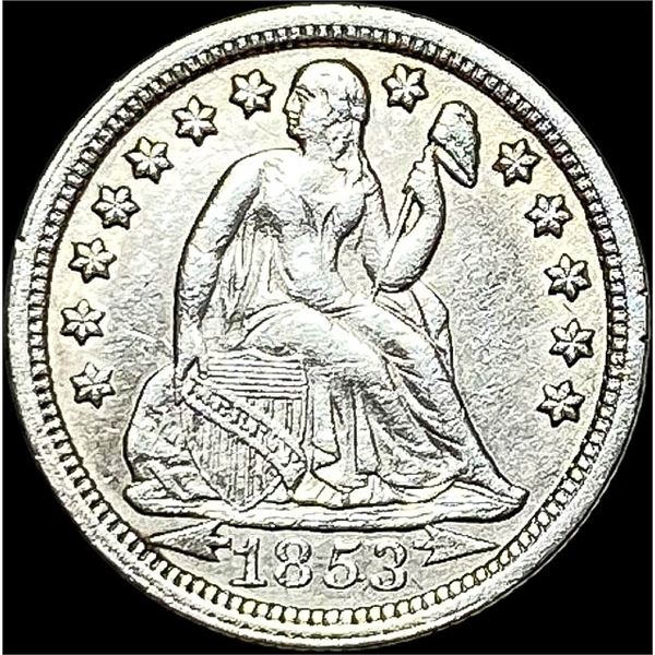 1853 Arrows Seated Liberty Dime UNCIRCULATED