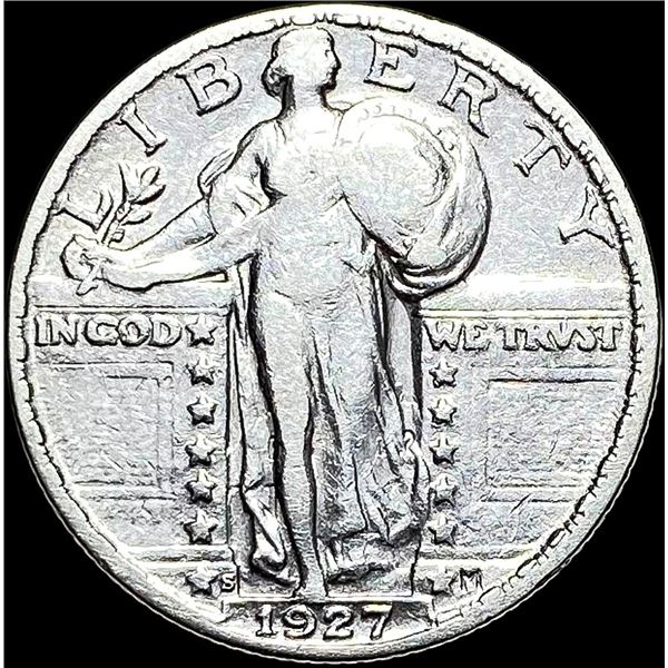 1927-S Silver Standing Liberty Quarter LIGHTLY CIRCULATED