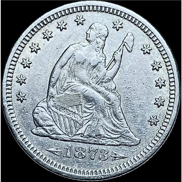 1873 Seated Liberty Quarter Arrows CHOICE AU