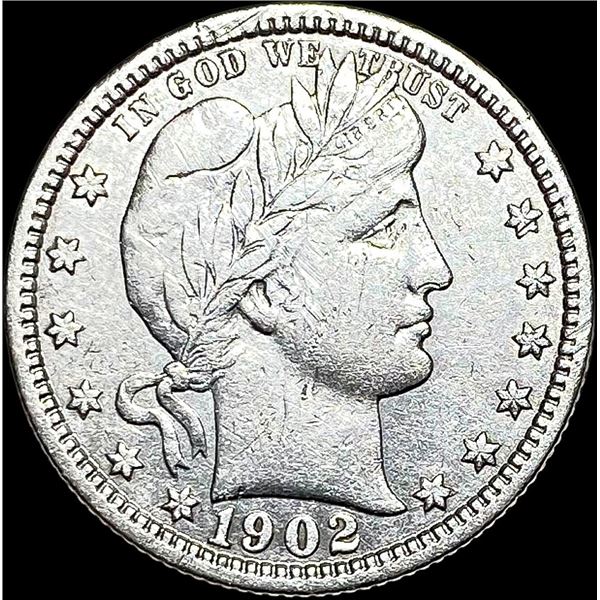 1902 Barber Silver Quarter NEARLY UNCIRCULATED
