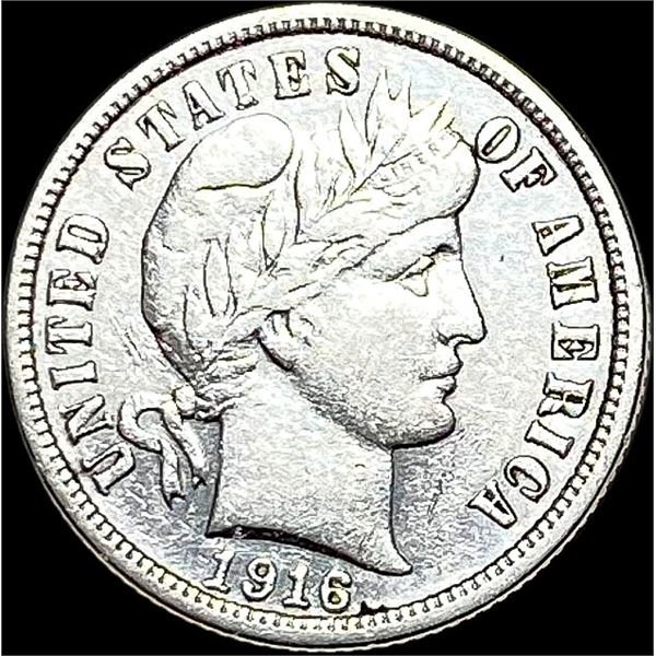 1916-S Silver Barber Dime LIGHTLY CIRCULATED