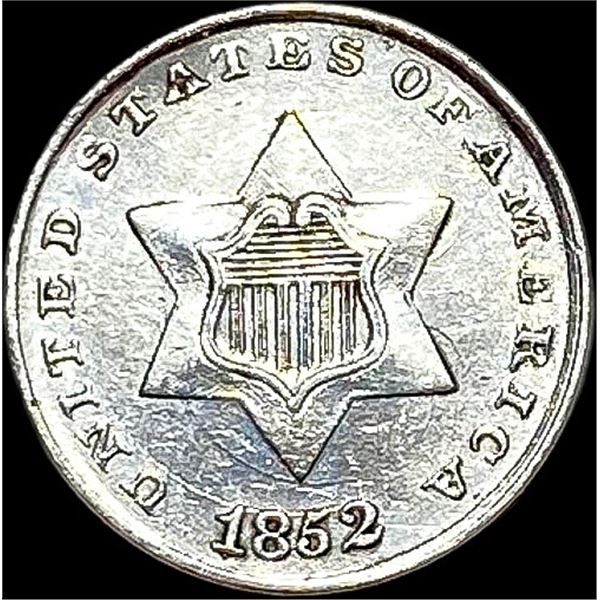 1852 Silver Three-Cent Piece CLOSELY UNCIRCULATED