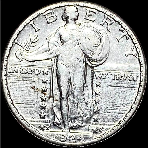 1924-S Silver Standing Liberty Quarter CLOSELY UNCIRCULATED