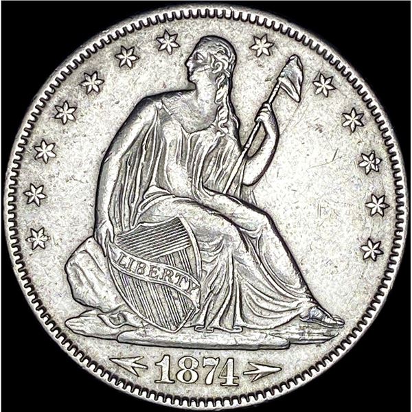 1874 Seated Liberty Half Dollar Arrows UNCIRCULATED