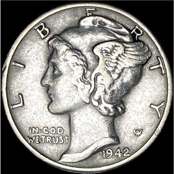1942/41-D Silver Mercury Dime NEARLY UNC