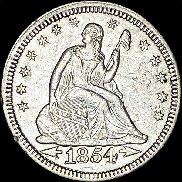 1854 Seated Liberty Quarter Arrows CLOSELY UNCIRCULATED