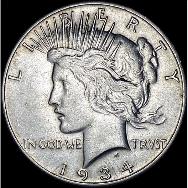 1934-S Silver Peace Dollar NEARLY UNCIRCULATED