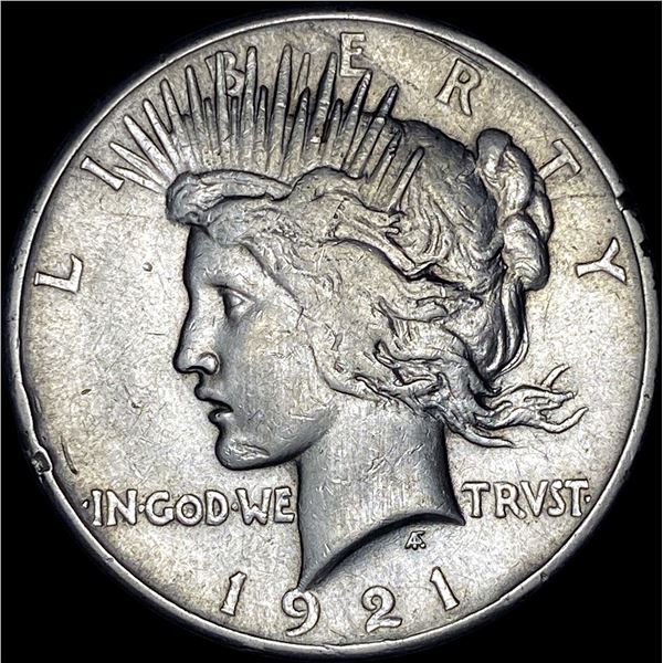 1921 Silver Peace Dollar NEARLY UNCIRCULATED