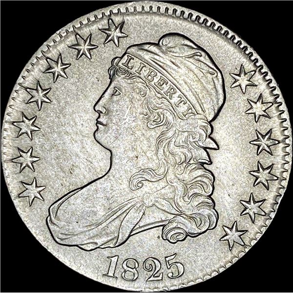 1825 Capped Bust Half Dollar CLOSELY UNCIRCULATED
