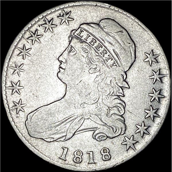 1818 Capped Bust Half Dollar LIGHTLY CIRCULATED