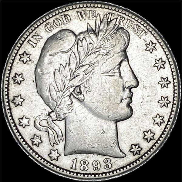 1893-O Silver Barber Half Dollar NEARLY UNCIRCULATED