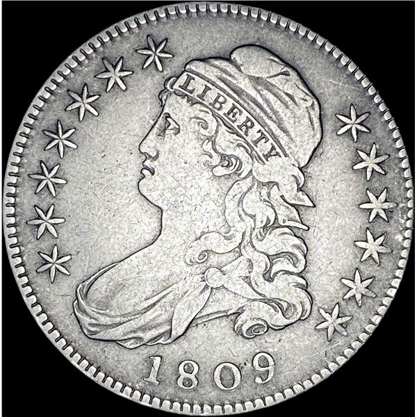 1809 Capped Bust Half Dollar NEARLY UNCIRCULATED