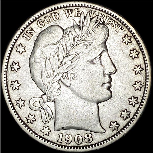 1908-D Silver Barber Half Dollar LIGHTLY CIRCULATED