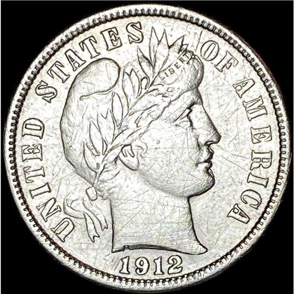 1912-S Silver Barber Dime NEARLY UNCIRCULATED