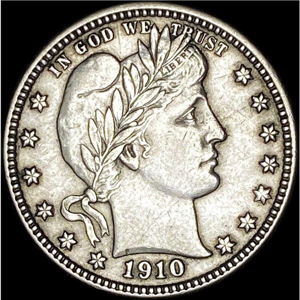 1910-D Silver Barber Quarter CLOSELY UNCIRCULATED