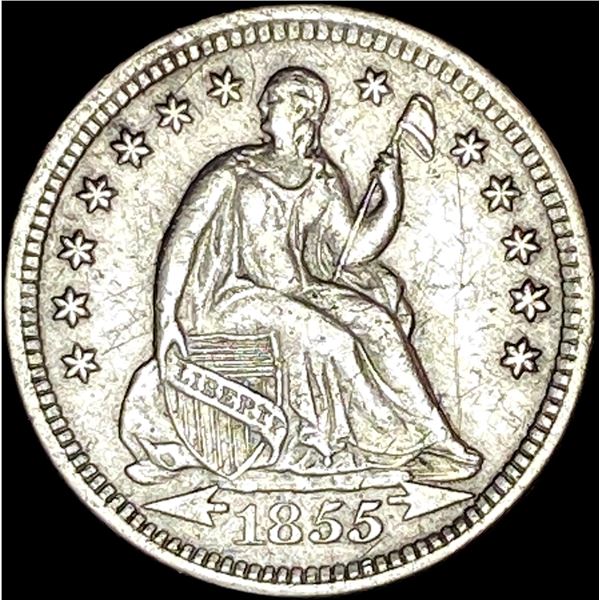 1855-O Seated Liberty Half Dime CLOSELY UNCIRCULATED