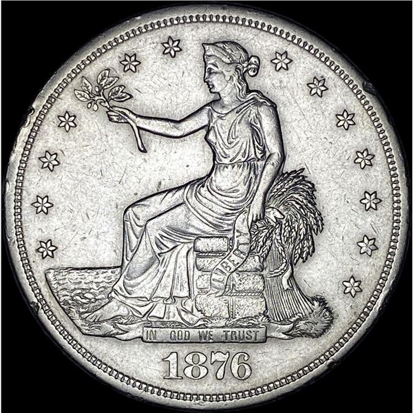 1876-S Silver Trade Dollar NEARLY UNCIRCULATED