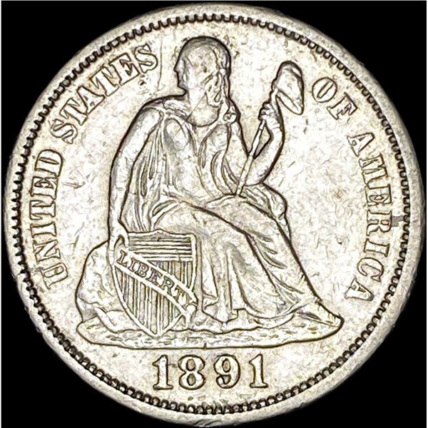 1891 Seated Liberty Dime CLOSELY UNCIRCULATED