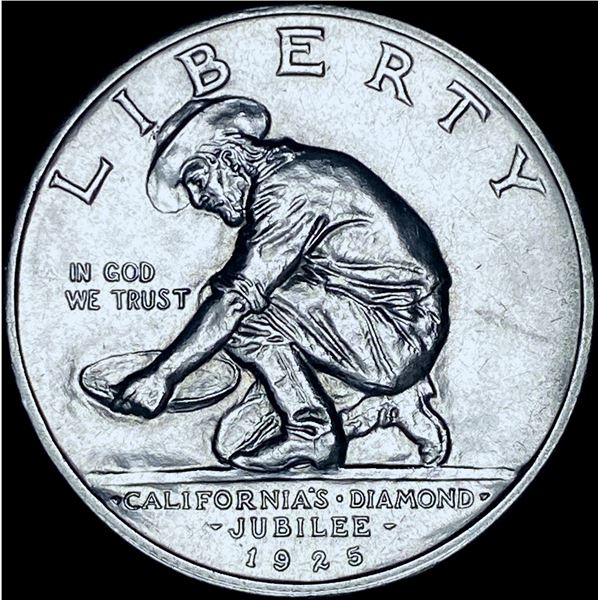 1925-S Silver California Jubilee Half Dollar CHOICE BU