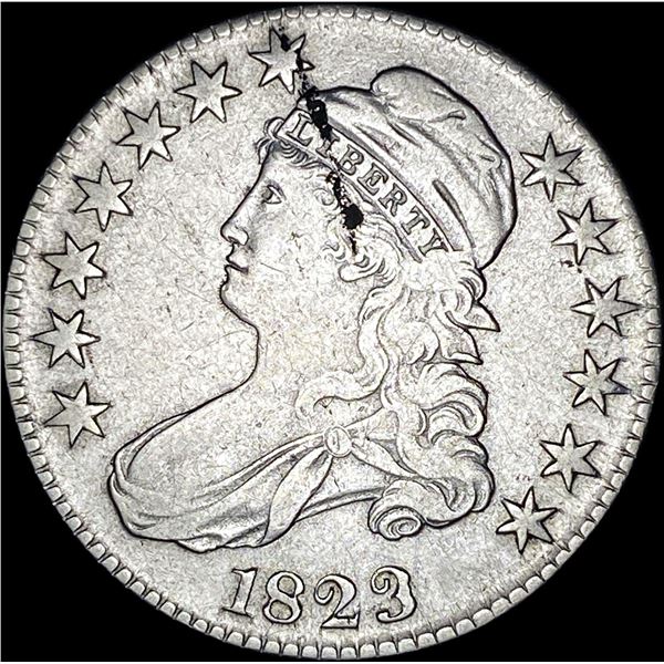 1823 Ugly Capped Bust Half Dollar CIRC