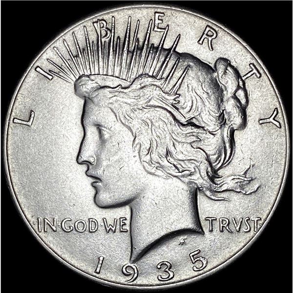 1935 Silver Peace Dollar NEARLY UNCIRCULATED