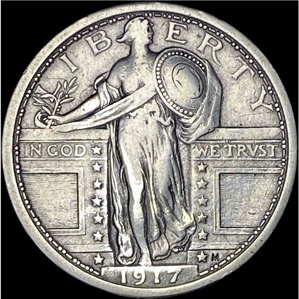 1917 Type 1 Standing Liberty Quarter LIGHTLY CIRCULATED