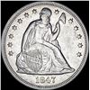 Image 1 : 1847 Seated Liberty Silver Dollar CLOSELY UNCIRCULATED