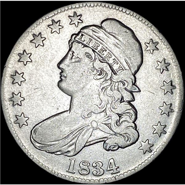 1834 Capped Bust Half Dollar LIGHTLY CIRCULATED