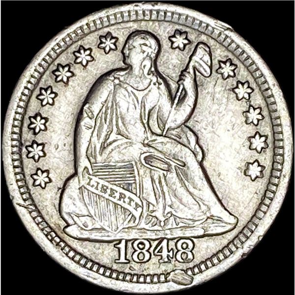 1848-O Silver Half Dime CLOSELY UNCIRCULATED
