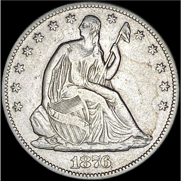 1876-CC Seated Liberty Half Dollar NEARLY UNCIRCULATED