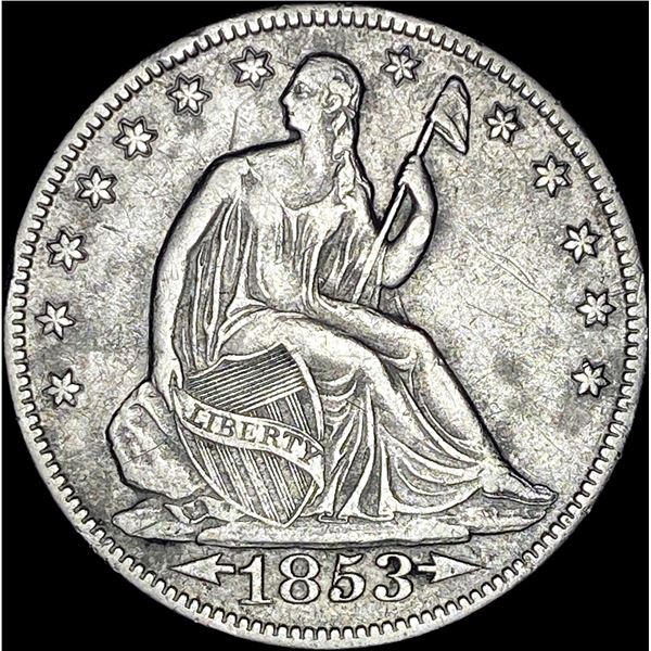 1853-O Seated Liberty Half Dollar Arrows/Rays NEARLY UNCIRCULATED
