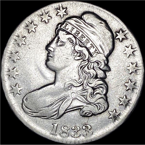 1833 Capped Bust Half Dollar NEARLY UNCIRCULATED