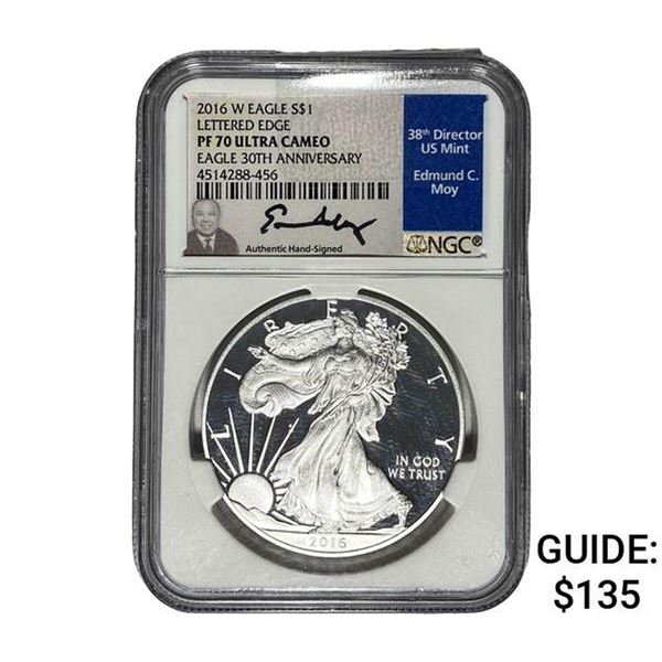 2016-W $1 Silver Eagle NGC PF70 UC Lettered Edge