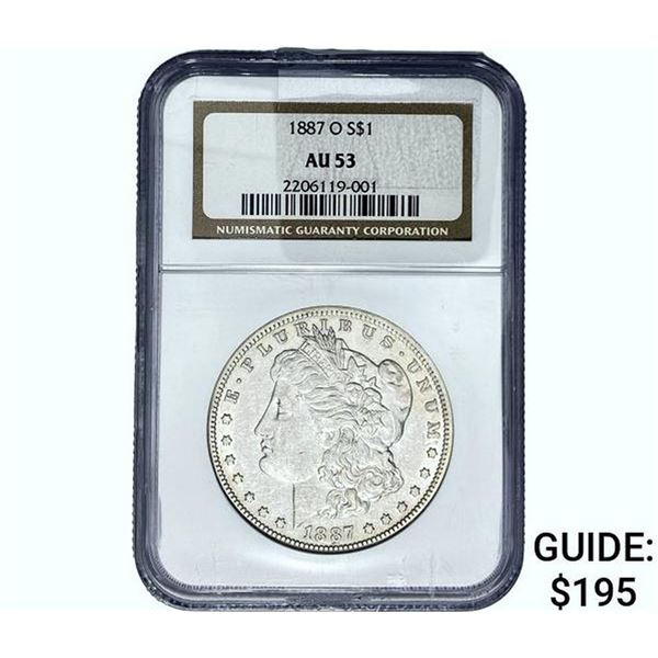 1887-O Morgan Silver Dollar NGC AU53
