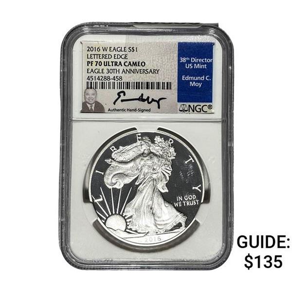 2016-W $1 Silver Eagle NGC PF70 Lettered Edge