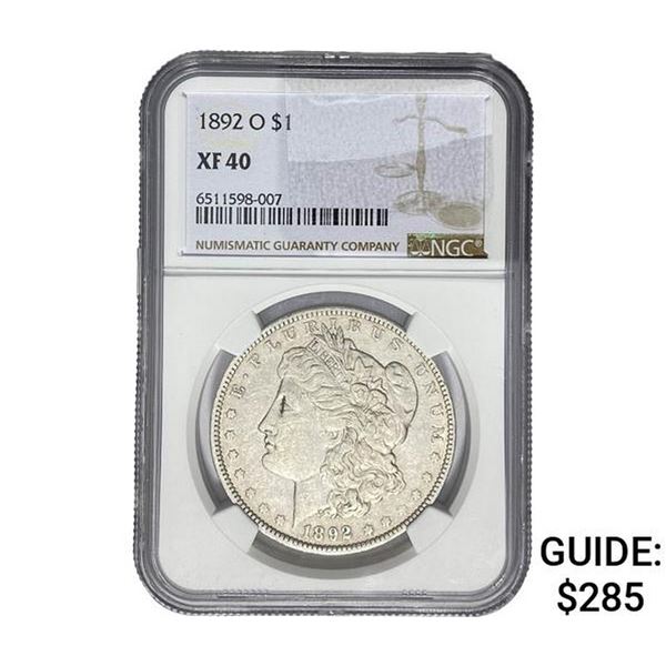 1892-O Morgan Silver Dollar NGC XF40
