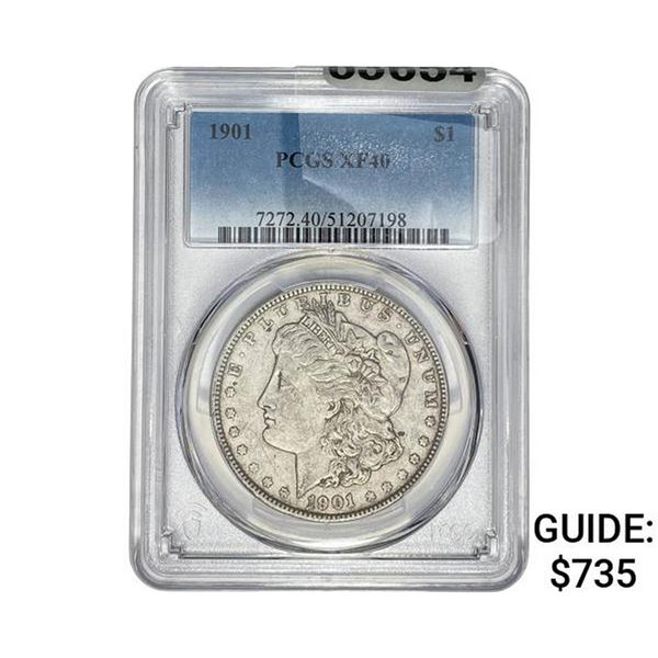 1901 Morgan Silver Dollar PCGS XF40