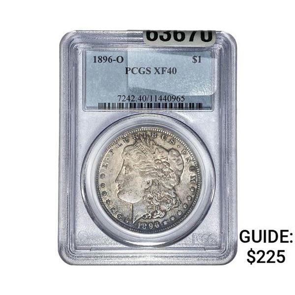 1896-O Morgan Silver Dollar PCGS XF40