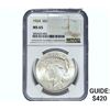 Image 1 : 1924 Silver Peace Dollar NGC MS65