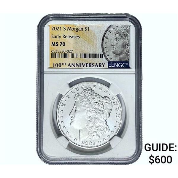 2021-S Morgan Silver Dollar NGC MS70 Early Release