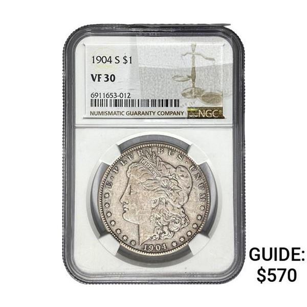 1904-S Morgan Silver Dollar NGC VF30