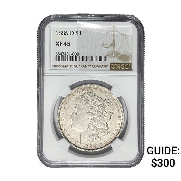1886-O Morgan Silver Dollar NGC XF45