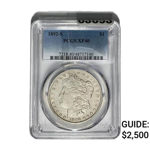 1892-S Morgan Silver Dollar PCGS XF45