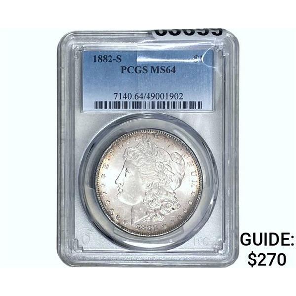 1882-S Morgan Silver Dollar PCGS MS64