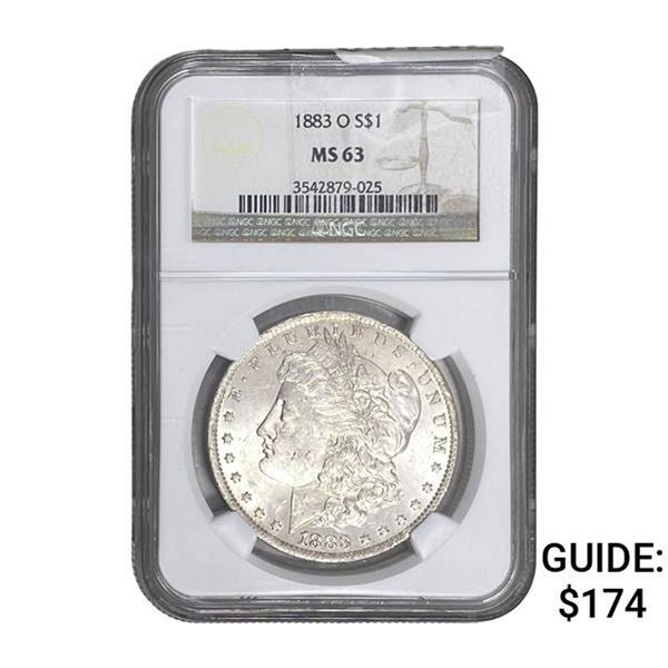 1883-O Morgan Silver Dollar NGC MS63