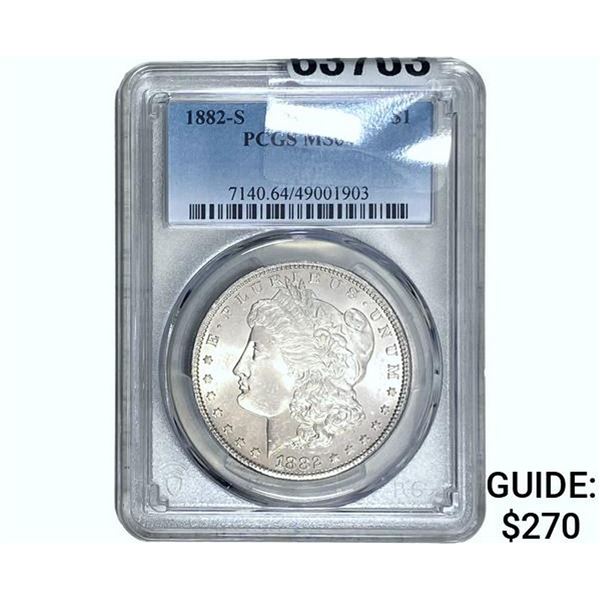 1882-S Morgan Silver Dollar PCGS MS64