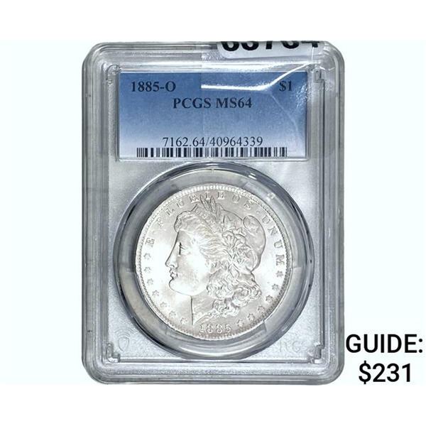 1885-O Morgan Silver Dollar PCGS MS64