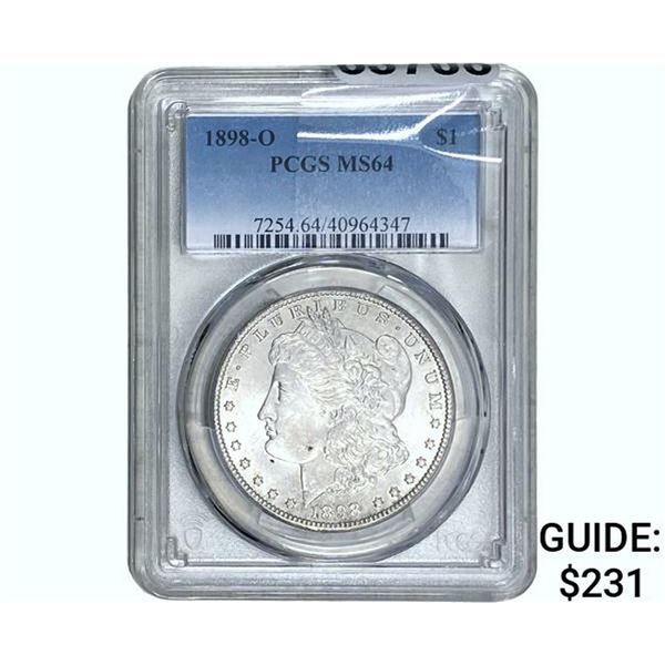 1898-O Morgan Silver Dollar PCGS MS64