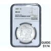 Image 1 : 1887 Morgan Silver Dollar NGC MS63